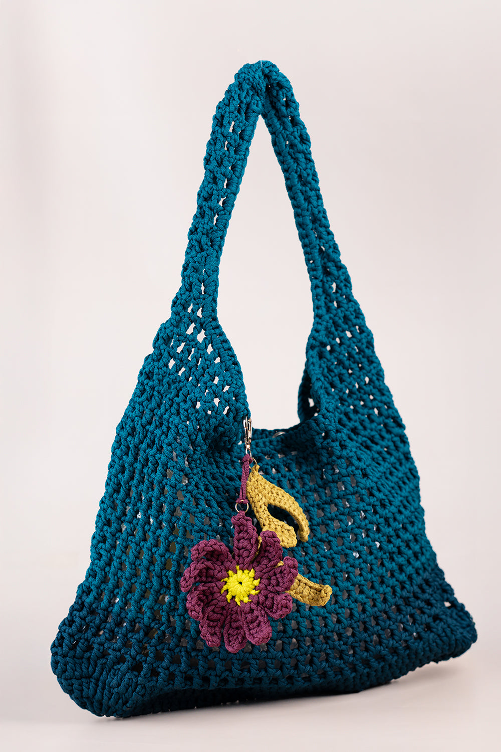 Crochet Tote Bag Dark Blue