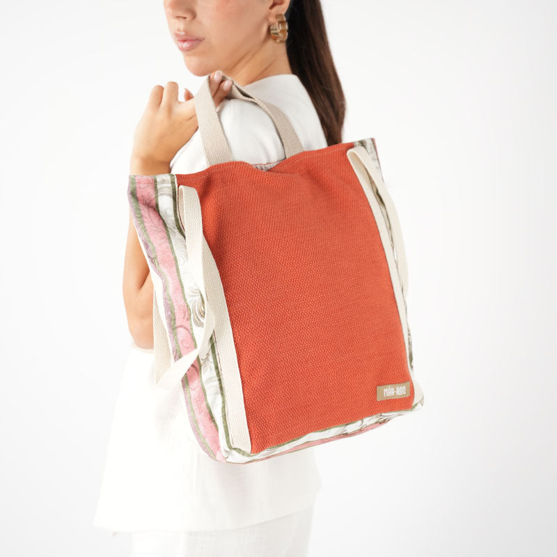 Patchwork Tote - Sonbahar Turuncu