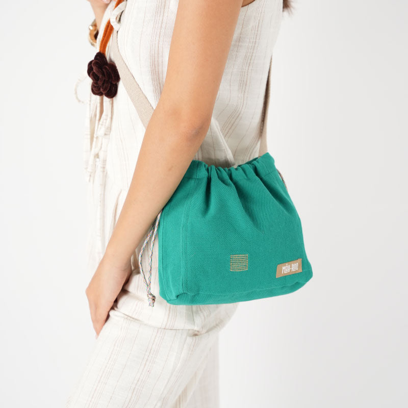 Mini Omuz Çantası – El dokuması Yeşil
