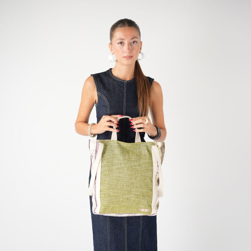 Patchwork Tote - Sonbahar Yeşil