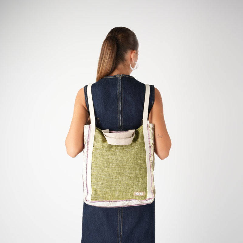 Patchwork Tote - Sonbahar Yeşil