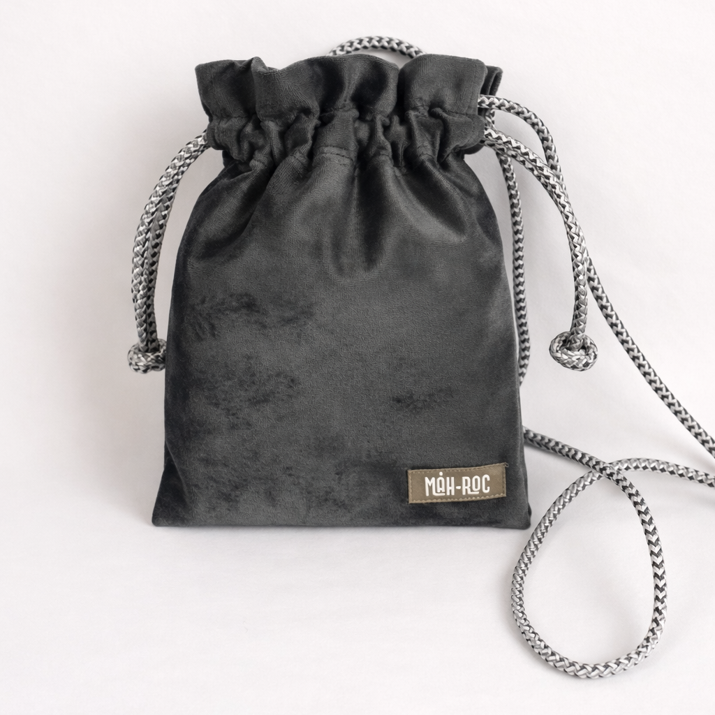 Mini Çanta -  Koyu Gri Kadife