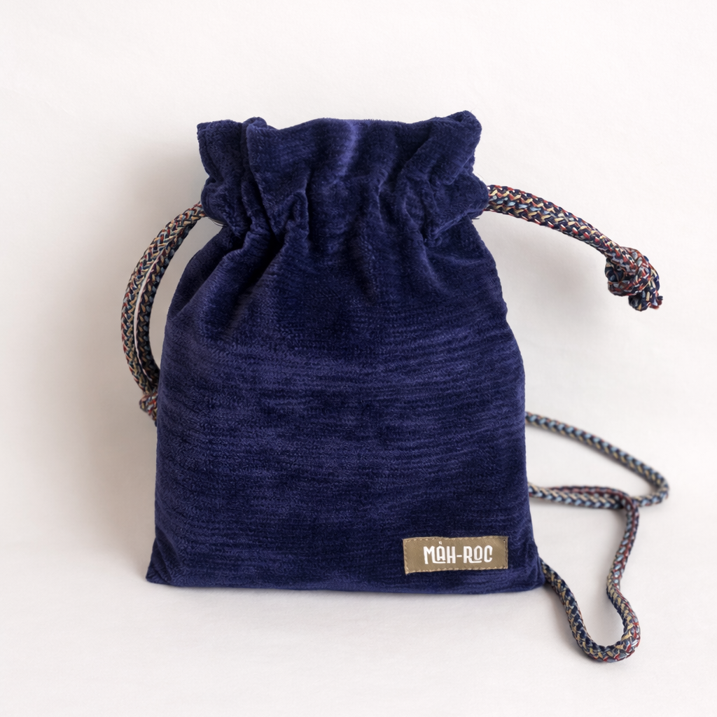 Mini Çanta -  Parlak Lacivet Kadife