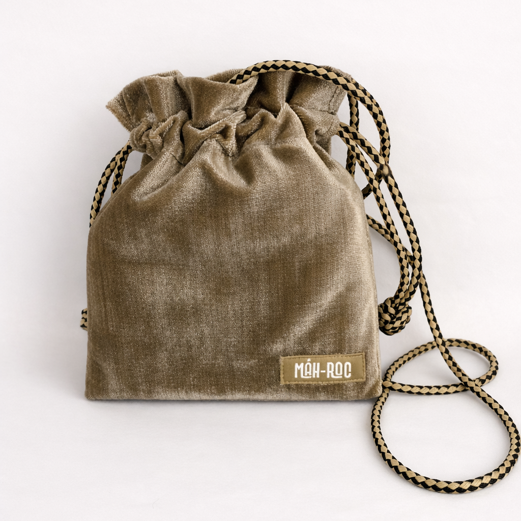 Mini Çanta -  Parlak Bej Kadife